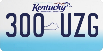 KY license plate 300UZG