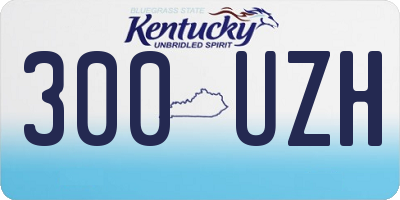 KY license plate 300UZH