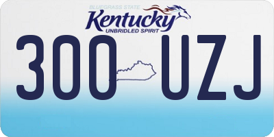 KY license plate 300UZJ