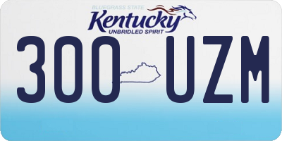 KY license plate 300UZM