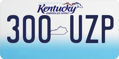 KY license plate 300UZP
