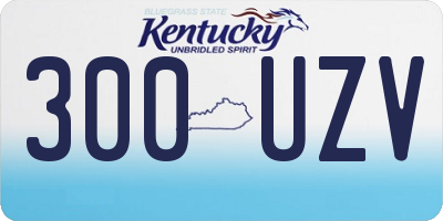 KY license plate 300UZV