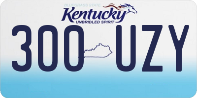 KY license plate 300UZY