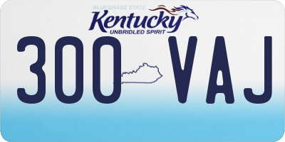 KY license plate 300VAJ