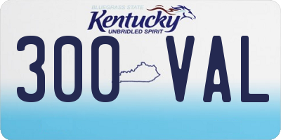 KY license plate 300VAL