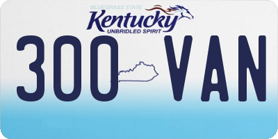 KY license plate 300VAN