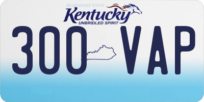 KY license plate 300VAP