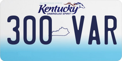 KY license plate 300VAR