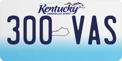 KY license plate 300VAS