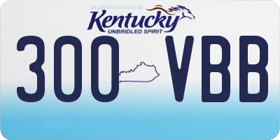 KY license plate 300VBB