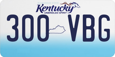 KY license plate 300VBG