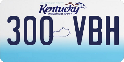 KY license plate 300VBH