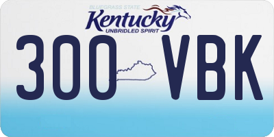 KY license plate 300VBK