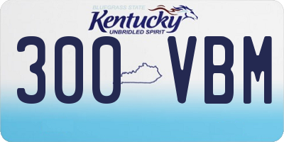 KY license plate 300VBM
