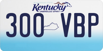KY license plate 300VBP