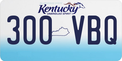 KY license plate 300VBQ