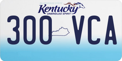 KY license plate 300VCA