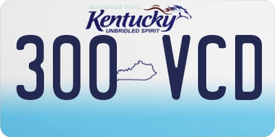 KY license plate 300VCD