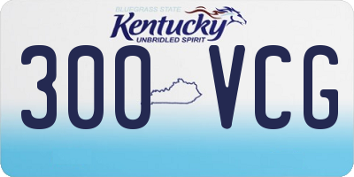 KY license plate 300VCG