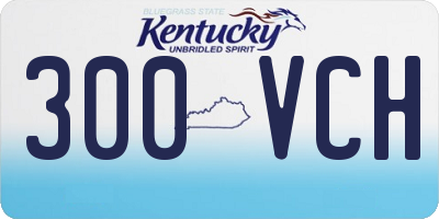 KY license plate 300VCH