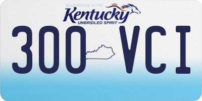 KY license plate 300VCI