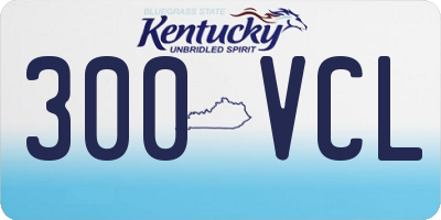 KY license plate 300VCL