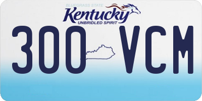 KY license plate 300VCM