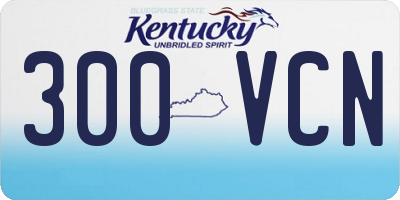 KY license plate 300VCN