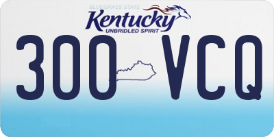 KY license plate 300VCQ