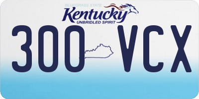KY license plate 300VCX