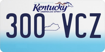 KY license plate 300VCZ