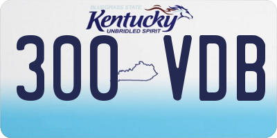 KY license plate 300VDB