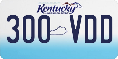 KY license plate 300VDD