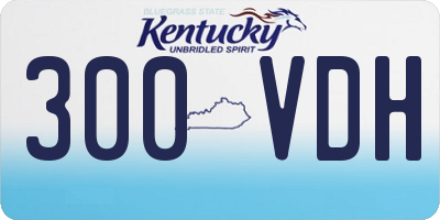 KY license plate 300VDH