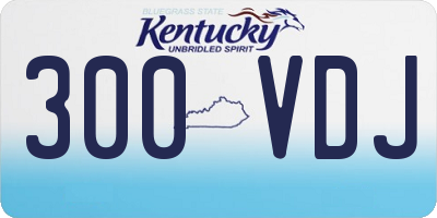 KY license plate 300VDJ