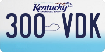 KY license plate 300VDK