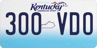 KY license plate 300VDO