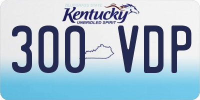 KY license plate 300VDP