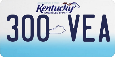 KY license plate 300VEA