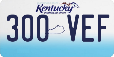 KY license plate 300VEF