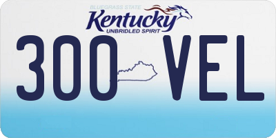 KY license plate 300VEL