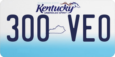 KY license plate 300VEO