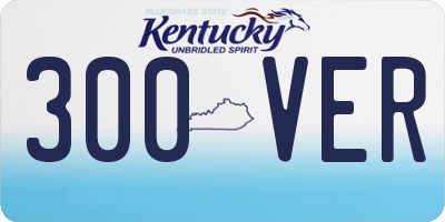 KY license plate 300VER