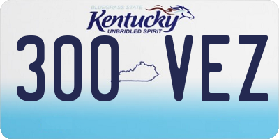 KY license plate 300VEZ