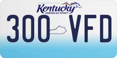 KY license plate 300VFD