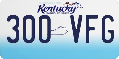 KY license plate 300VFG