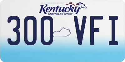 KY license plate 300VFI