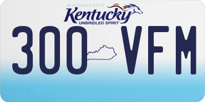 KY license plate 300VFM