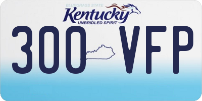 KY license plate 300VFP