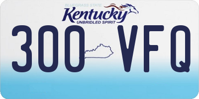 KY license plate 300VFQ